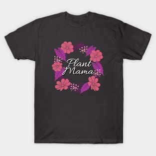 Plant Mama - Pink & Purple Plant Wreath T-Shirt